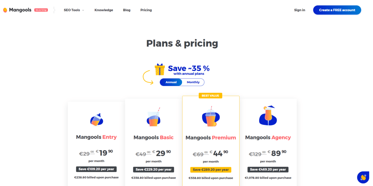 mangools pricing